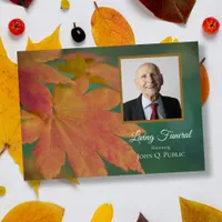 Fall Colored Leaves Living Funeral Party Invitation