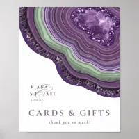 Agate Geode Glitter Cards & Gifts Violet ID647 Poster