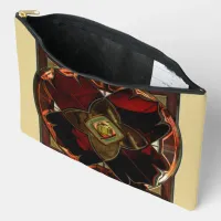 Autumn Elegance: The Floral Medallion Accessory Pouch