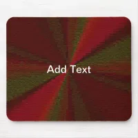 Circular Gradient Patchwork Red to Green Mouse Pad