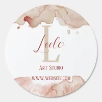 Pink Watercolor Outdoor Business Sign