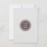 Custom Logo Promo Code Business Thank You Card