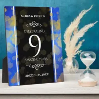 Elegant 9th Lapis Lazuli Wedding Anniversary Plaque