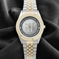 Elegant 11th Steel Wedding Anniversary Watch