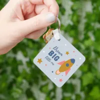 Dream Big Little One Cute Cartoon Space Rocket Keychain