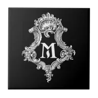 M Monogram Initial Ceramic Tile