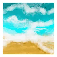 Coastal Turquoise Waves Seaside Ocean Print Acrylic Print
