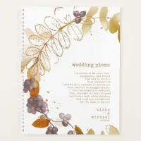 Golden Autumn Berries Wedding Plans ID655 Planner