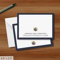 Elegant Blue Legal Note Card