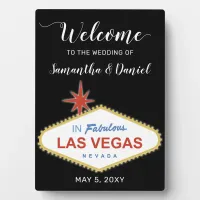 Las Vegas Wedding Welcome Sign Plaque