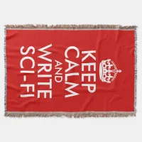 Keep Calm and Write Sci-Fi Throw Blanket