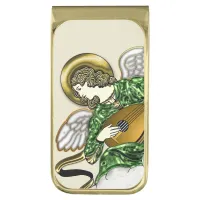 Melodic Angel of Harmony Gold Finish Money Clip