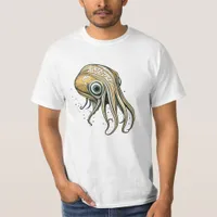 Funny Squid Line Art T-Shirt