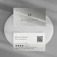 Modern Minimalist Soft Gray Concrete Business Card