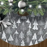 Black Christmas Pattern#6 ID1009 Brushed Polyester Tree Skirt