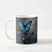 Twilight Garden butterfly and yellow Flower blooms Coffee Mug