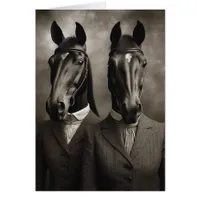 Horses in Suits All Occasions Greeting Card