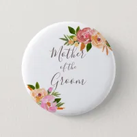 Spring Wedding flowers Mother of the Bride Button