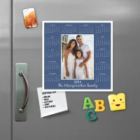 2024 Blue Add Your Photo Magnetic Calendar