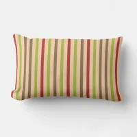 Boho Retro Modern Stripe Throw Pillow