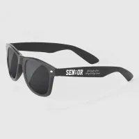 Modern Graduation Senior Block Letter Personalized Sunglasses