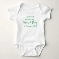 Pregnancy Announcement New Baby Baby Bodysuit