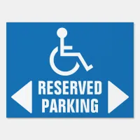 18" x 24" Handicapped Reserved Parking Yard Sign