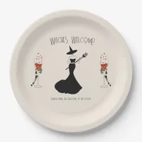 Witch Bloody Cocktail Hart Skeleton Hand Halloween Paper Plates