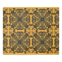 Vintage Antique Ornate Gold Damask Pattern  Duvet Cover