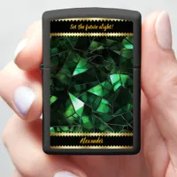 Holographic Patterns for Green Lights Zippo Lighter