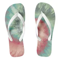 Christmas Colors Spiral Tie Dye Flip Flops