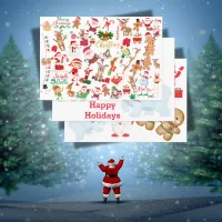 Merry and Bright Christmas on a white background | Wrapping Paper Sheets