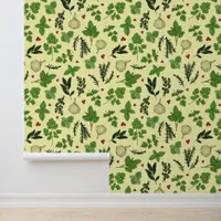 Chef Culinary Herbs Patterned Kitchen Wallpaper