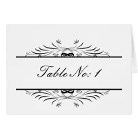 black   table seating card