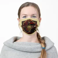 Autumn Elegance: The Floral Medallion Adult Cloth Face Mask