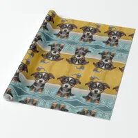 Bath-time Buddies animals in a bath Wrapping Paper