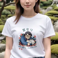 Kawaii Sumotori and Cat Nap - Cute Japanese Design T-Shirt