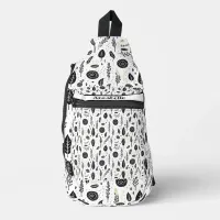 Boho Basic Black and White Print Cut Sew Bag