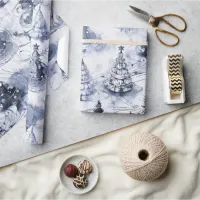 Blue Christmas Pattern#3 ID1009 Wrapping Paper