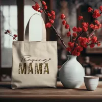 Praying Mama Leopard Tote Bag