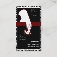 Red Salon businesscards and appointment