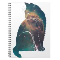 Space Nebula Cat Notebook