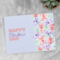 Charming Romantic Purple Lavender Red Mother's Day Postcard