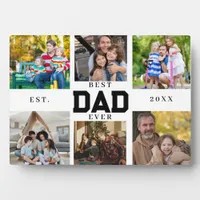 Best Father Ever | Father's Day 6 Photo Collage Plaque