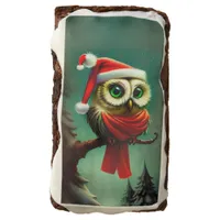 Cute Owl Rustic Victorian Christmas Brownie