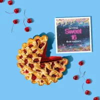 Modern Glam Blue Glitter Hot Neon Pink Sweet 16 Napkins