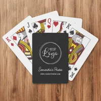 Black and White Minimalist Business Logo Promo Poker Cards