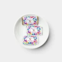 Cute Colorful Watercolor Bunny and Polka Dots Hershey's Miniatures