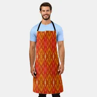 Apron - Kaleidoscope Pattern in Reds and Orange