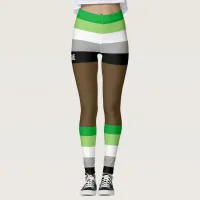 Aromantic Pride Faux Shorts & Legs  Leggings